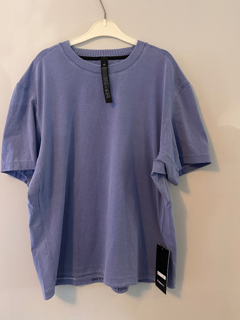 NWT Lululemon EasySet Training Short-Sleeve Shirt Wash Blue L
